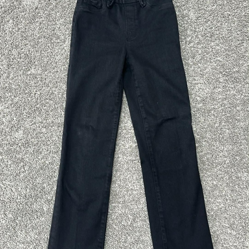 Good American Black Straight Leg Jeans